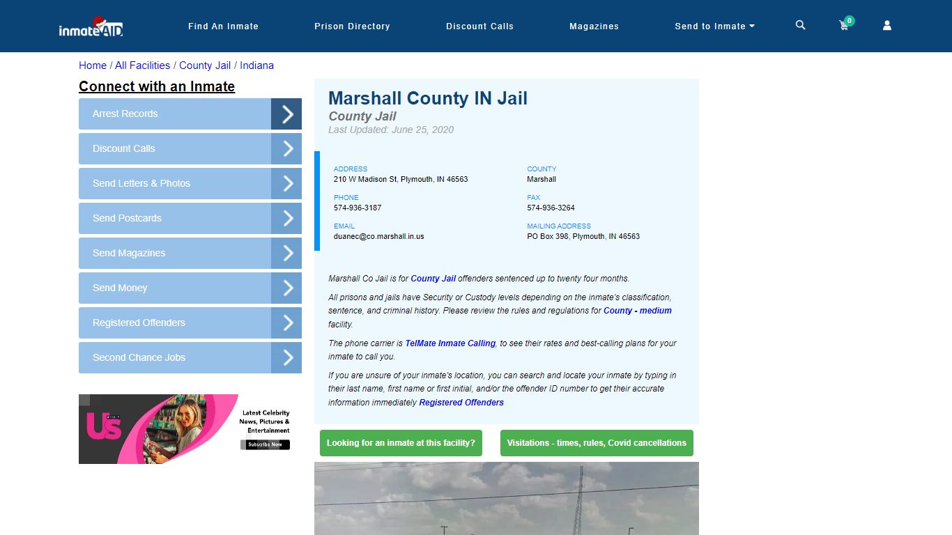 Marshall County IN Jail - Inmate Locator - Plymouth, IN